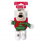 KONG Xmas Wild Knots Bear Whie on Card 1024