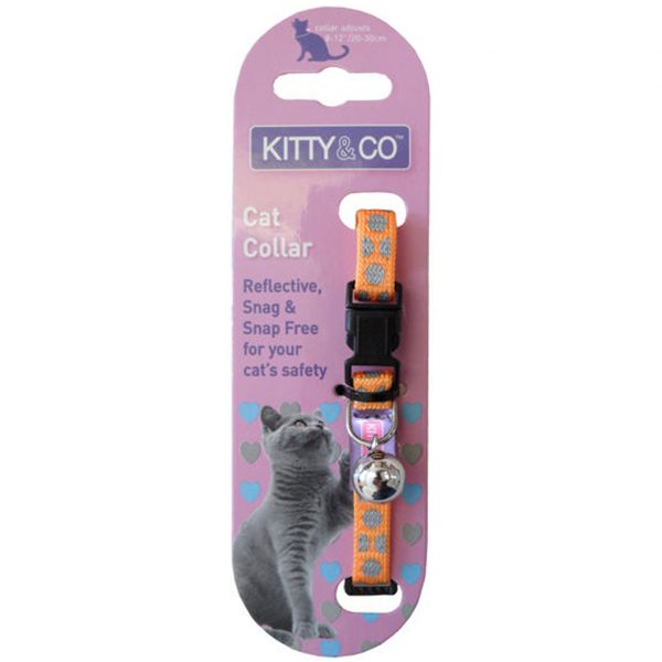 Kitty & Co Cat Collar Polka Dot Orange 1024 Kitty & Co Cat Collar Polka Dot Orange 1024