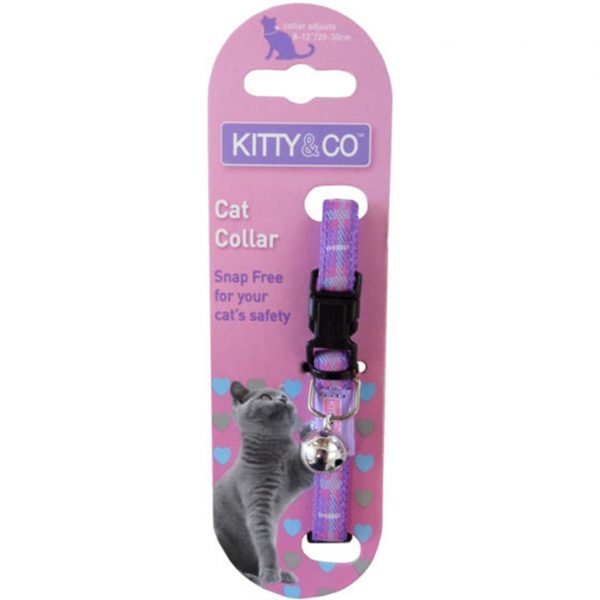 Kitty & Co Tartan Cat Collar Purple 1024 Kitty & Co Tartan Cat Collar Purple 1024