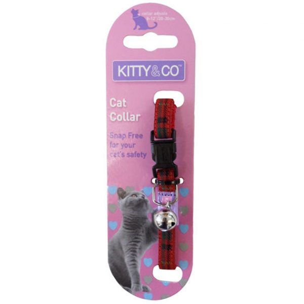 Kitty & Co Tartan Cat Collar Red 1024 Kitty & Co Tartan Cat Collar Red 1024