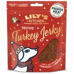 Red pack of Festive Turkey Jerky dog treats