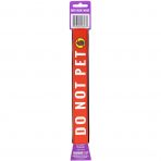 Dog Leash Wrap with DO NOT PET message white on red