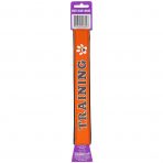 Dog Leash Wrap with "Training" message black on orange