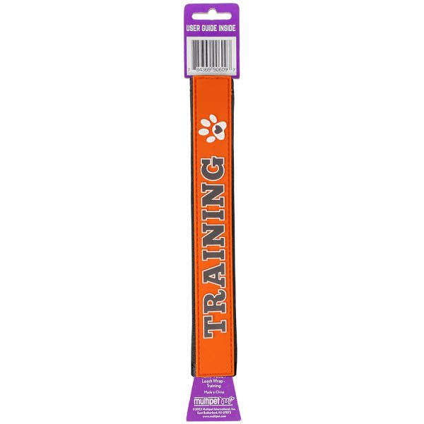 M90609 Training Leash Wrap 1024 Dog Leash Wrap with "Training" message black on orange