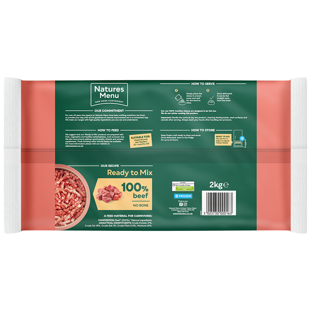 Natures Menu Raw Freeflow Beef Mince 2kg - Image 2
