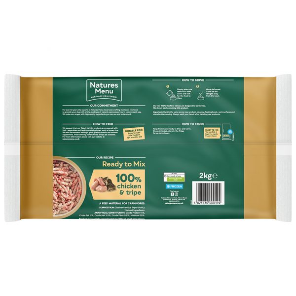 Natures Menu FreeFlow Mince Chicken & Tripe Back 1080px Natures Menu FreeFlow Mince Chicken & Tripe Back 1080px