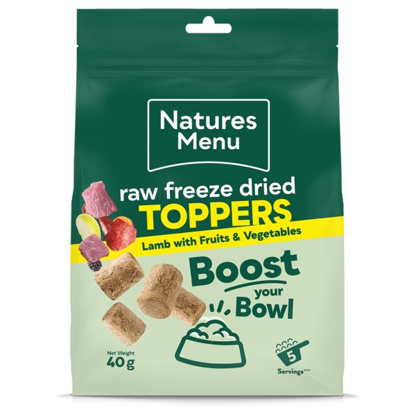 Natures Menu Raw Freeze Dried Toppers 40g Lamb 1080px Natures Menu Raw Freeze Dried Toppers 40g Lamb 1080px