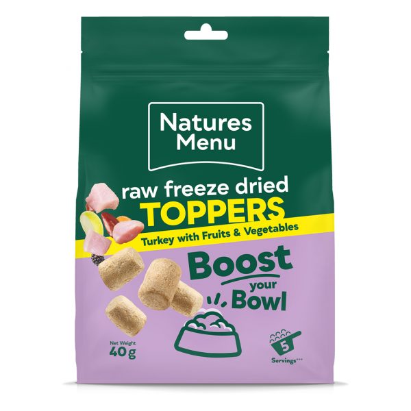 Natures Menu Raw Freeze Dried Toppers 40g Turkey 1080px Natures Menu Raw Freeze Dried Toppers 40g Turkey 1080px