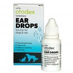 Bottle and pack of Otodex Ear drops for cats and dogs