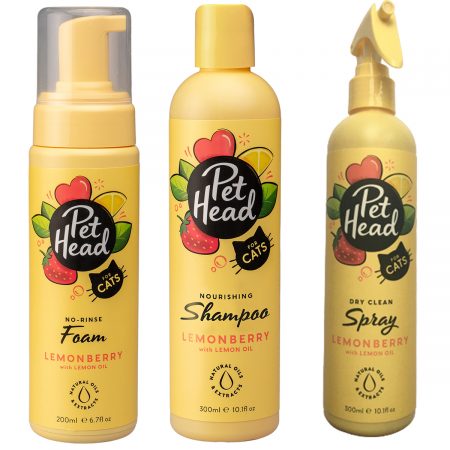 Pet Head Felin' Good Cat Shampoo, Foam and Spray - Lemonberry