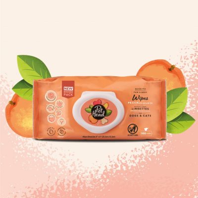 Pack of Pet Head Quick Fix Peach Wipes