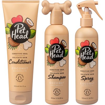 Pet Head Sensitive Soul Dog Shampoo, Conditioner and Spray - Coconut
