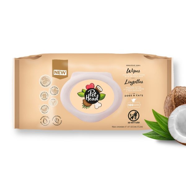 Pack of Pet Head Dog Wipes with coconut
