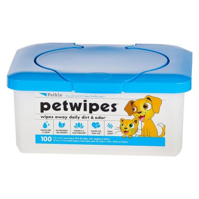 Petkin Pet Wipes Tub 100