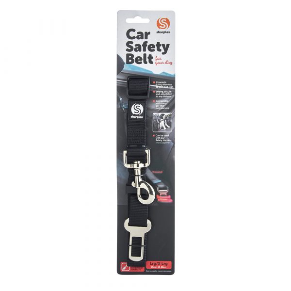 Sharples Car Safety Belt L-XL 1000 Dog Safety Seat belt on display card large/ XL