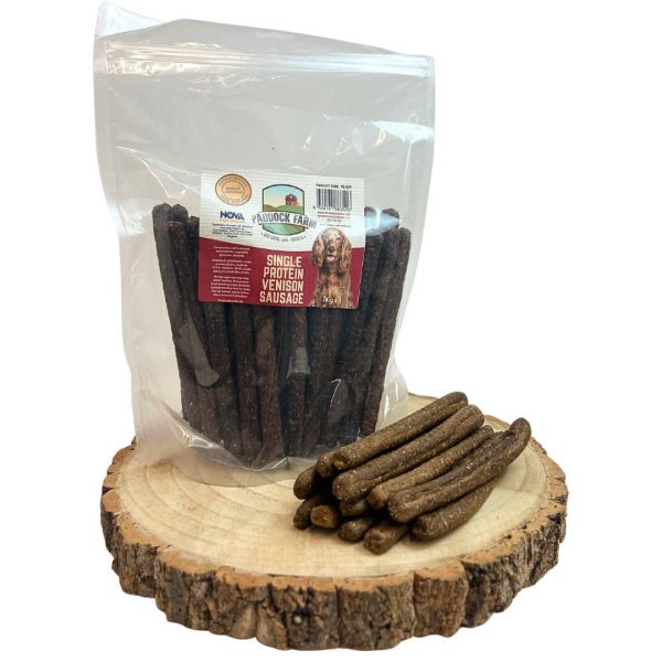 Single Protein Venison Sausage Pack on Log