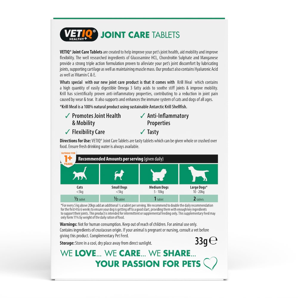 VetIQ Joint Care Tablets for Adult Cats and Dogs - Image 2