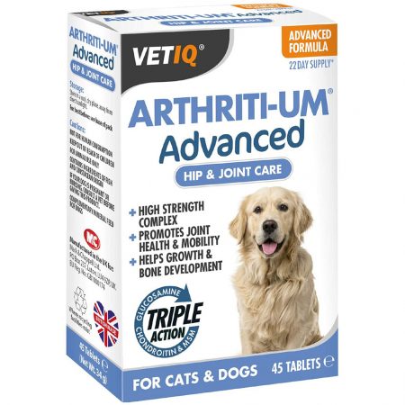 VetIQ Arthriti-um Advanced Hip & Joint Care for Cats & Dogs 45 Tablets