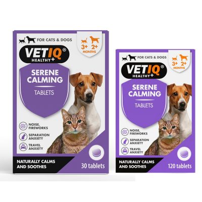 Two packs of calming tablets for Cats & Dogs, 30 and 120
