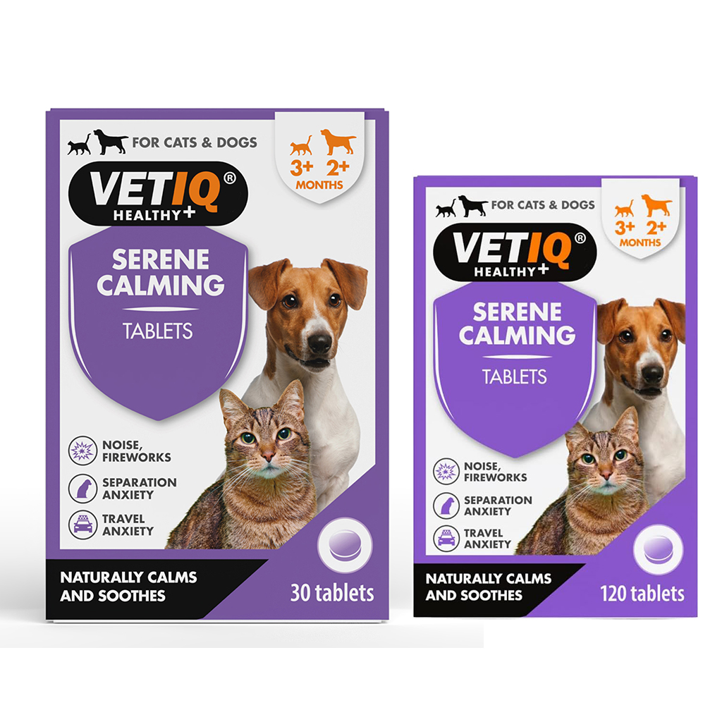 Two packs of calming tablets for Cats & Dogs, 30 and 120