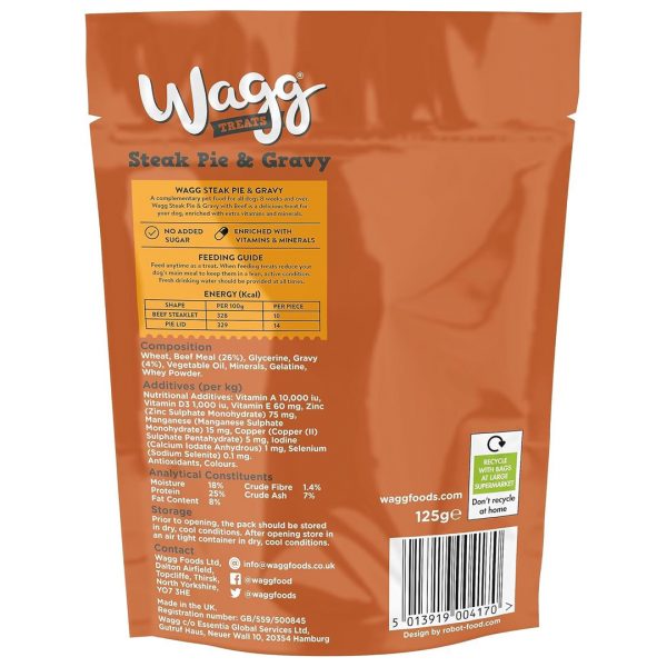 Wagg Steak Pie & Gravy Treats BOP 1080px Back of pack Wagg Dog treats