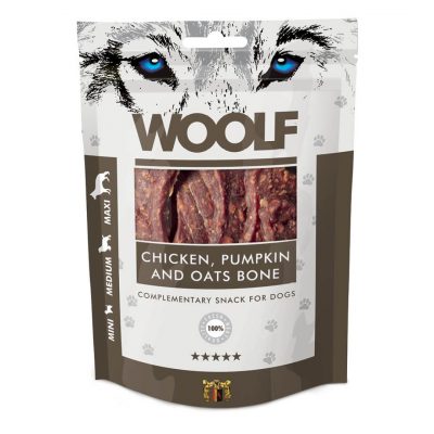 Woolf Large Chicken, Pumpkin and Oats Bone Dog Snacks