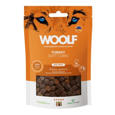 Woolf Soft Cubes Turkey Dog Snacks