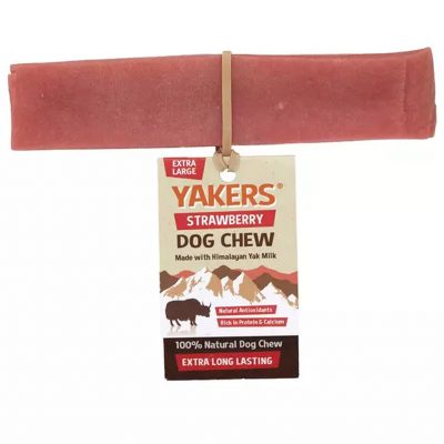 Yakers XL Strawberry Himalayan Yak Milk Dog Chew