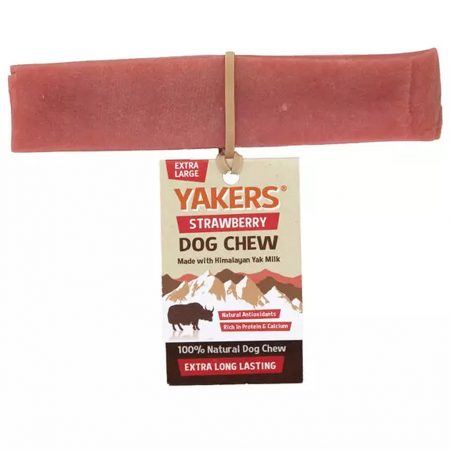 Yakers XL Strawberry Himalayan Yak Milk Dog Chew