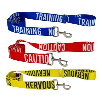 Ancol Obedia Awareness Leads in red Caution, yellow Nervous and blue Training