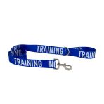 Ancol Obedia 40mm Awareness Lead Training, blue with white TRAINING print
