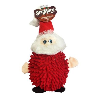 aniMate Festive Noodle Santa Dog Toy