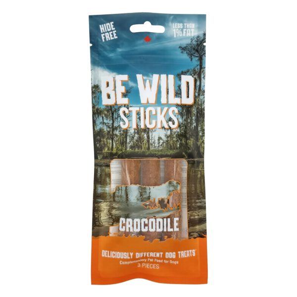 Be Wild Sticks Crocodile dog treats, 3 piece pack
