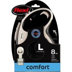 Flexi Comfort Large 8m tape retractable dog lead in its retail packaging, rated for dogs up to 50kg