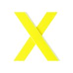 Crossed lengths of neon yellow tape from the Flexi Giant retractable dog lead - a big neon yellow X