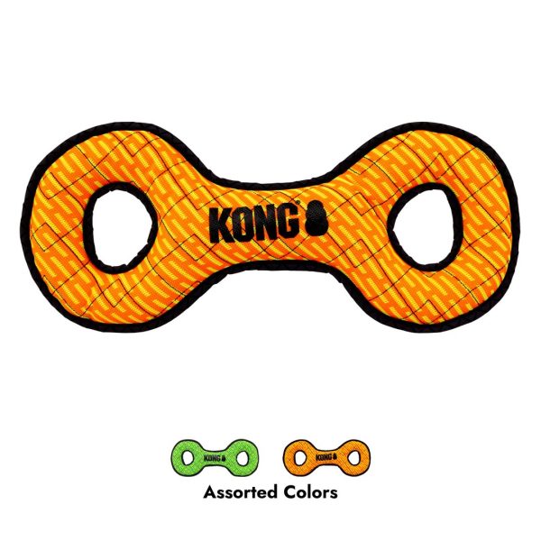 kong-armor-double-tug-large-1 Kong Armor Double Tug Large Dog Toy in assorted green and orange