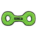 Green KONG Armor Double Tug dog toy, front view