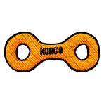 Orange KONG Armor Double Tug dog toy, front view
