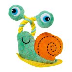 KONG Bendeez Snail with its yellow and mint rope antennae twisted into a loop