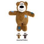 KONG Wild Knots Bear Jumbo XL plush dog toy, assorted tan and brown