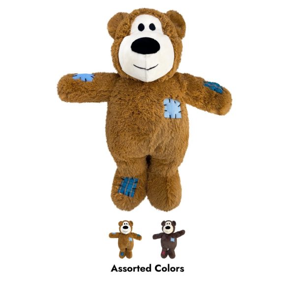 kong-wild-knots-bear-jumbo-xl-1 KONG Wild Knots Bear Jumbo XL plush dog toy, assorted tan and brown
