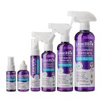 Leucillin Antiseptic Skincare Spray 30ml to 500ml bottles grouped close together, smallest on the left