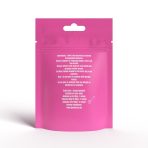 Back of the No More Plaque 60g pouch showing ingredients, daily scoop dosage guide and Bewow Healthcare details