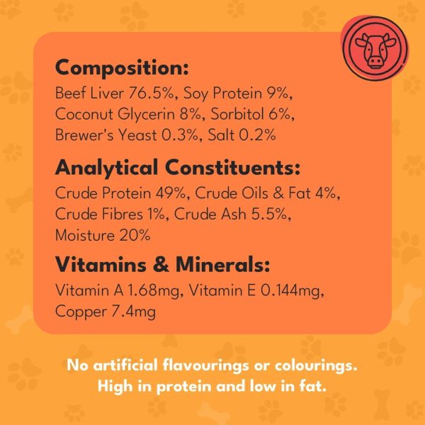 pet-munchies-beef-liver-sticks-dog-treats-90g-5 Pet Munchies Beef Liver Sticks composition, analytical constituents and vitamins and minerals