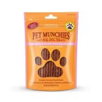 Pet Munchies Chicken and Sweet Potato Sticks dog treats 90g resealable pack