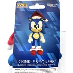 Close up of Sonic the Hedgehog crinkle and squeak dog toy packaging