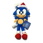 9 inch Sonic the Hedgehog festive plush dog toy wearing a Santa hat